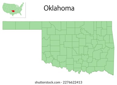 Oklahoma USA map state icon