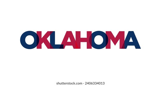 Oklahoma, USA typography slogan design. America logo with graphic city lettering for print and web products.