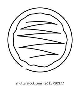 okonomiyaki japanese food line icon vector. okonomiyaki japanese food sign. isolated contour symbol black illustration