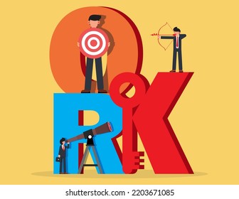 OKR para el resultado objetivo y clave. Metodología de fijación de objetivos utilizada por equipos y particulares para establecer problemas