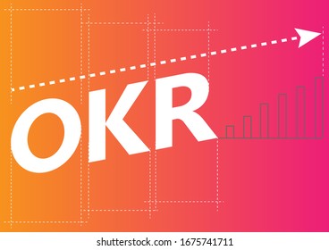 OKR - Objective Key Results acronym, New business concept