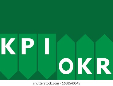 OKR - Objective Key Results acronym, New business concept