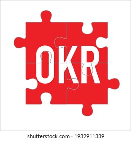 OKR - Objective Key Results acronym, New business concept