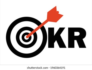 OKR - Objective Key Results acronym, New business concept