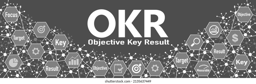 OKR - Signo de resultados clave objetivos, concepto de nuevas empresas