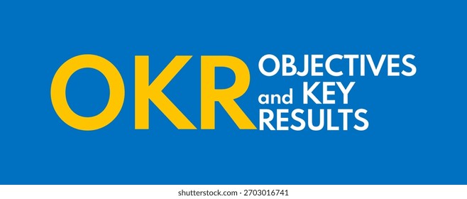 Objetivos do OKR e principais resultados, banner ou modelo de postagem de mídia social, cabeçalho de vetor