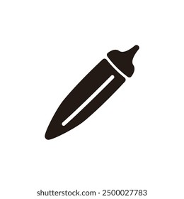 Icono de Okra. Versión de silueta plana.