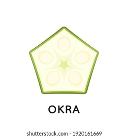 Okra on white background. Okra vector. Okra logo design.