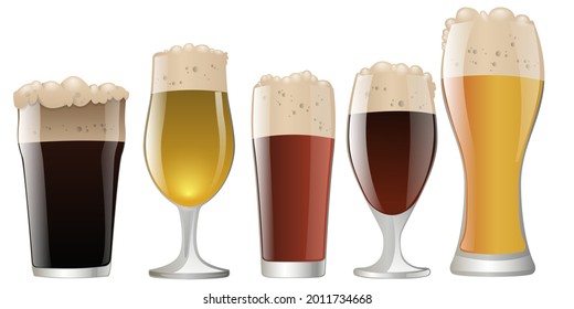 Oktober fest beer in a glass set