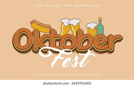 Oktober fest editable vector text effect