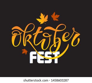 Oktober Fest Festival - cute hand drawn doodle lettering art poster banner