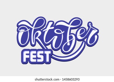 Oktober Fest Festival - cute hand drawn doodle lettering art poster banner