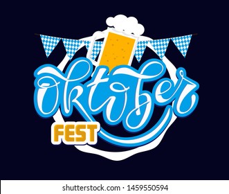 Oktober Fest Festival - cute hand drawn doodle lettering art poster banner