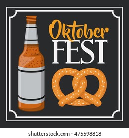 oktober fest invitation poster vector illustration design