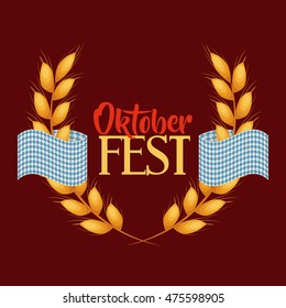 oktober fest invitation poster vector illustration design