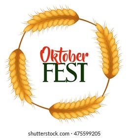 oktober fest invitation poster vector illustration design