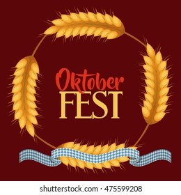 oktober fest invitation poster vector illustration design