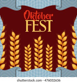 oktober fest invitation poster vector illustration design