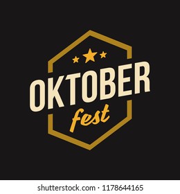 Oktober Fest Label. Beer Festival logo. Event branding and marketing. Vector vintage illustration.