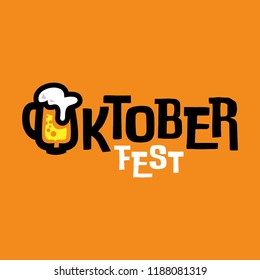 Oktober Fest Label. Beer Festival logo. Event branding and marketing. Vector vintage illustration.