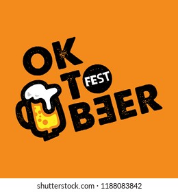 Oktober Fest Label. Beer Festival logo. Event branding and marketing. Vector vintage illustration.