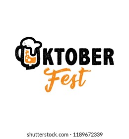 Oktober Fest Label. Beer Festival logo. Event branding and marketing. Vector vintage illustration.
