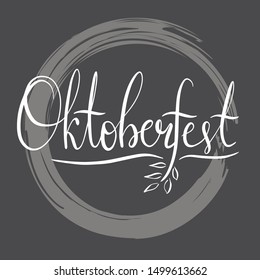 Oktober fest lettering,  Cute hand drawn doodle. October fest banner, logotype, vector icon, Label. Beer Festival. Hand crafted design elements for prints posters advertising.