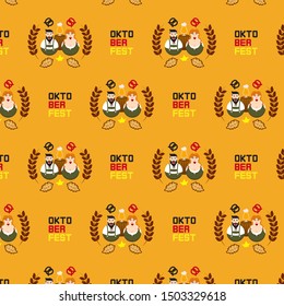 Oktober Fest Seamless Pattern Background Illustration