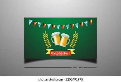 Oktober Fest Vector Ilustration. welcome banner