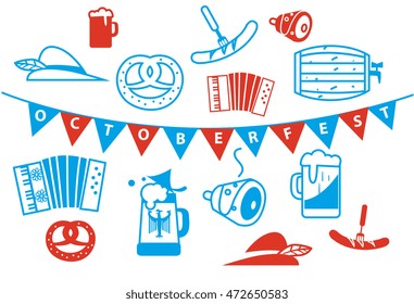 Oktoberfes beer festival in Germany vector illustration