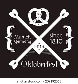 Oktoberfest 2014 - vector flat style illustration on black