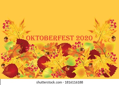 Oktoberfest 2020. Greeting Card Template.