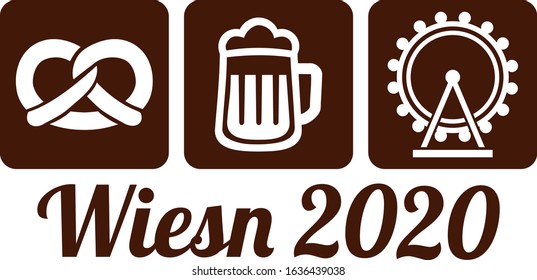 Oktoberfest 2020 Wiesn Bavaria Brezeln Beer