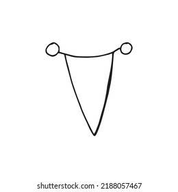 Oktoberfest 2022 - Beer Festival. Hand-drawn Doodle holiday flag on a white background. German Traditional holiday.