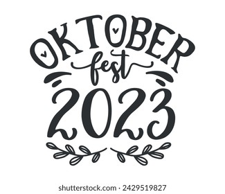 Oktoberfest 2023 typography t-shirt design