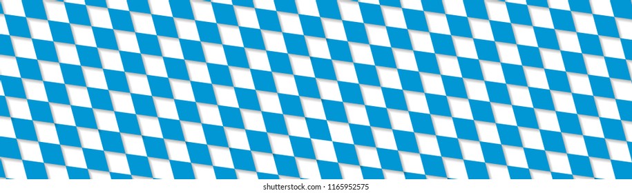 Oktoberfest abstract blue geometric pattern banner. Vector background