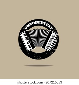 Oktoberfest accordion icon EPS 10 vector