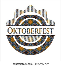  Oktoberfest arabesque style emblem. arabic decoration.
