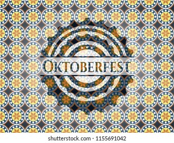 Oktoberfest arabic badge. Arabesque decoration.