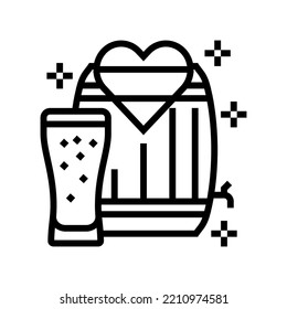 oktoberfest autumn line icon vector. oktoberfest autumn sign. isolated contour symbol black illustration