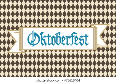 Oktoberfest background with banner and text Oktoberfest vector art