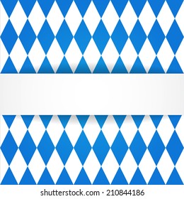 Oktoberfest  background. Bavarian flag pattern. 