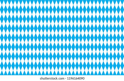 Oktoberfest background with bavarian white and blue fabric. Gingham pattern. Texture from rhombus/squares for - plaid, tablecloths, clothes, shirts, dresses, paper, bedding, blankets and quilts.