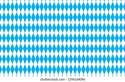 Oktoberfest background with bavarian white and blue fabric. Gingham pattern. Texture from rhombus/squares for - plaid, tablecloths, clothes, shirts, dresses, paper, bedding, blankets and quilts.