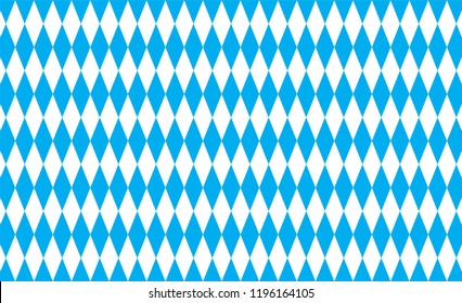 Oktoberfest background with bavarian white and blue fabric. Gingham pattern. Texture from rhombus/squares for - plaid, tablecloths, clothes, shirts, dresses, paper, bedding, blankets and quilts.