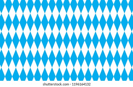 Oktoberfest background with bavarian white and blue fabric. Gingham pattern. Texture from rhombus/squares for - plaid, tablecloths, clothes, shirts, dresses, paper, bedding, blankets and quilts.