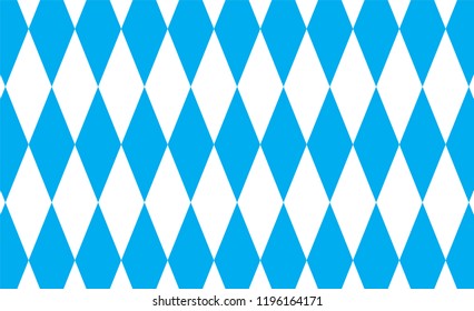 Oktoberfest background with bavarian white and blue fabric. Gingham pattern. Texture from rhombus/squares for - plaid, tablecloths, clothes, shirts, dresses, paper, bedding, blankets and quilts.