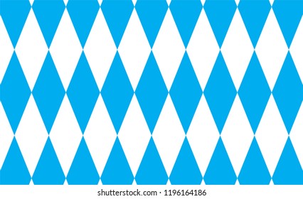 Oktoberfest background with bavarian white and blue fabric. Gingham pattern. Texture from rhombus/squares for - plaid, tablecloths, clothes, shirts, dresses, paper, bedding, blankets and quilts.