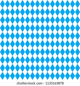 Oktoberfest background. Blue geometric pattern. Bavarian Oktoberfest seamless texture. Vector illustration.