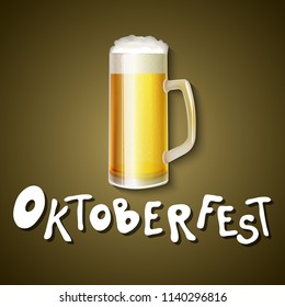 Oktoberfest background concept.  Vector design template for beer festival in Germany, Munich, Bavaria. Poster Or Banner Template Design for celebration in september and october. Vector illustration